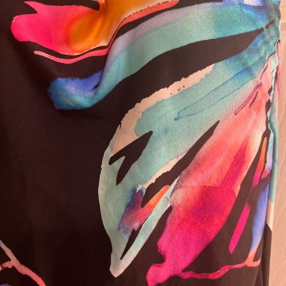 La Blanca Black and Pink One Piece Swimsuit Halter Style - Picture 3 of 6